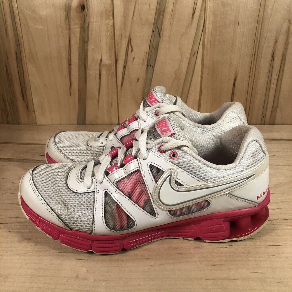 Nike Reax Rocket 2 Running Shoes Sneakers Women's Size 8.5 White/Pink 454175-103